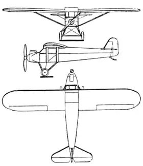 vue en plan de l’avion