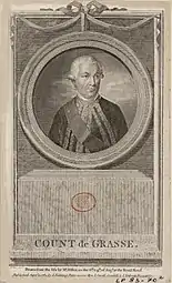 Portrait de Grasse, gravure anglaise vers 1782.