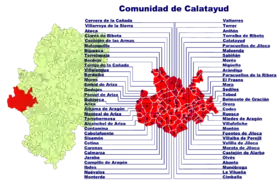 Localisation de Comunidad de Calatayud