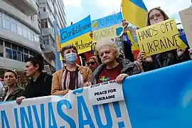 Manifestation pro-ukrainienne à Lisbonne (Portugal).