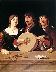 Un concert, par Lorenzo Costa, vers 1485-1495.