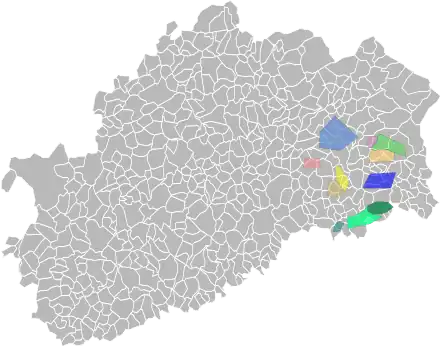 Carte des départements français.