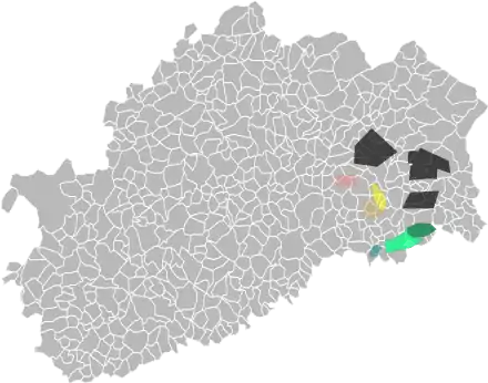 Carte des communes de Haute-Saône.