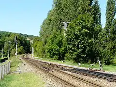 Les voies en direction de Périgueux.