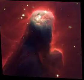 La nébuleuse du Cône par le télescope spatial Hubble.