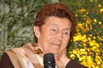 Hélène Langevin-Joliot, fille de Frédéric et Irène Joliot-Curie, en 2012.