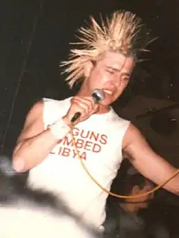 Exemple de coiffure inspiré de la crête punk.