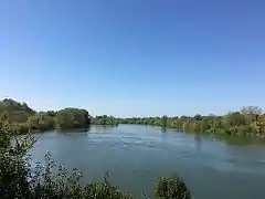 Confluent Ariège-Garonne au sud de Toulouse.