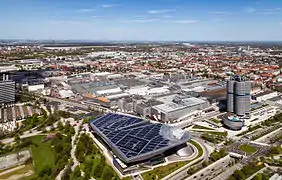 Site industriel et siège BMW de Munich.