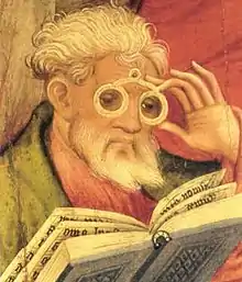 Anachronisme de l'apôtre « aux lunettes » de Conrad von Soest (1404)