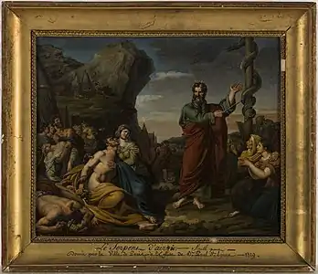 Moïse et le Serpent d'airain, esquisse de Constant-Louis-Félix Smith pour l'église Saint-Paul-Saint-Louis. Petit Palais.