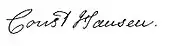 signature de Constantin Hansen