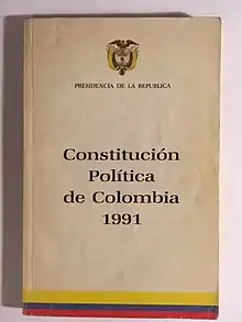 Description de l'image Constitucón Política de Colombia 1991.jpg.