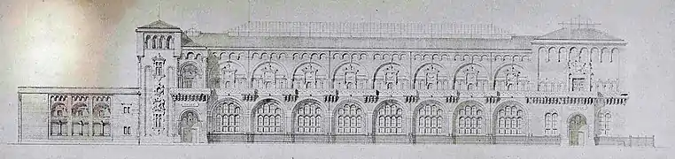 Plan d'élévation générale, 1880.