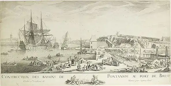Construction des bassins de Pontaniou au port de Brest (Nicolas Ozanne)
