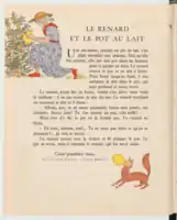 Conte russe du renard et du pot au lait, illustré par Marie-Madeleine Dauphin