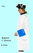 régiment de Conti de 1734 à 1757