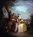 Conversation Piece, or Lovers in a Park (1727), par Philippe Mercier, Syon House (R.U.)