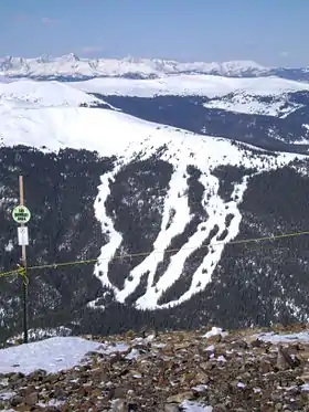 Vue du sommet (à gauche du sommet des pistes).