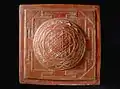 Yantra, plaque de cuivre destinée à la méditation (1801, Inde)