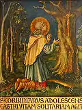 S. Corbinianus adolescens - Castri vitam solitariam agit - Le jeune saint Corbinien mène une vie retirée à Châtres (Arpajon).