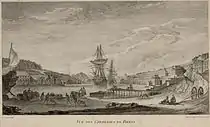 Les Corderies de Brest (gravure fin XVIIIe siècle)