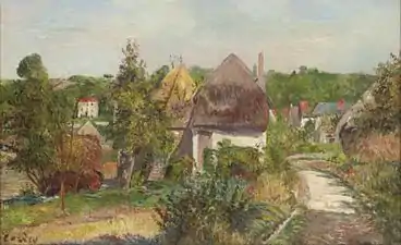 Un chemin à travers le village, vers 1900.