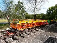 Le vélo-rail à Corgnac-sur-l'Isle.