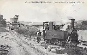 Locomotive Decauville sur voie de 70 cm, utilisée de 1897 à 1913.