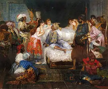 Fernand Cormon,  Le harem, post 1877 (Musée d'art et d'histoire de Narbonne)