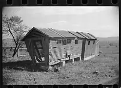 Crib à maïs, Pennsylvanie, 1936