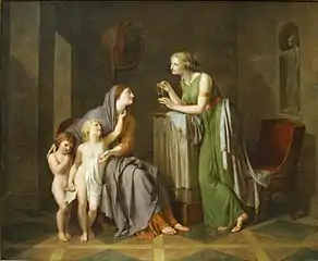 Philipp Friedrich von Hetsch, Cornélie mère des Gracques 1794.