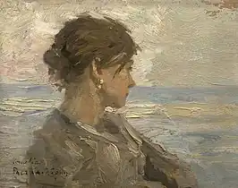 Jeune femme au bord de la mer, c.1900