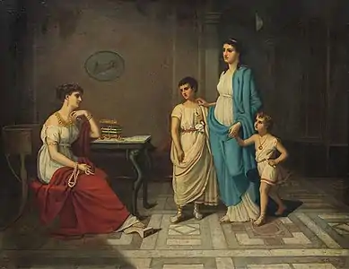Cornelia et ses bijoux (1870), localisation inconnue.