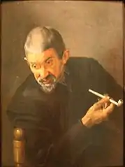 Cornelis Dusart, Fumeur à la pipe, assis.