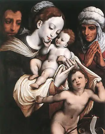3. Sainte famille avec Élisabeth et Jean Baptiste, Groeninge Museum, Bruges.