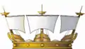 Couronne navale ou Couronne rostrale (corona navalis),couronne d'or ornée de proues de navire, décernée à l'amiral qui a vaincu une flotte ennemi ou à qui a abordé en premier un navire ennemi
