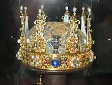 La couronne de Charles Gustave, portée par les princes héritiers depuis 1650.