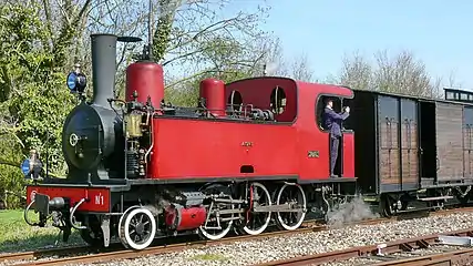 130T no 1097 de 1906, no 1 des compagnie des chemins de fer départementaux de l'Aisne, préservée au CFBS.