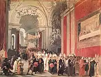 Ferdinando Cavalleri, La Procession du Corpus Christi au Vatican avec le pape Grégoire XVI, v. 1840.