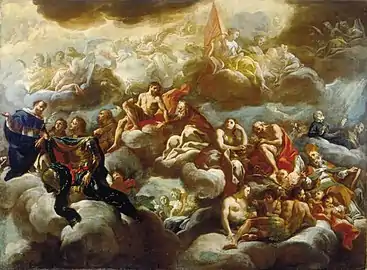 Corrado Giaquinto : Apothéose de Saint-Nicolas, 1733