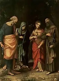 Saint Léonard avec Marie-Madeleine, sainte Marthe et saint Pierre (Le Corrège)