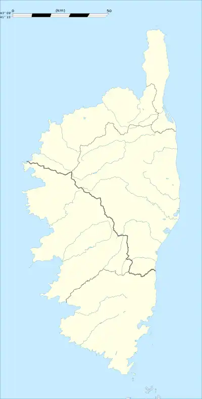 Carte des aéroports de la Corse