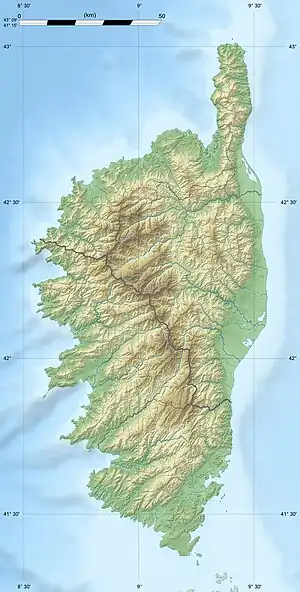 voir sur la carte de Corse