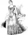 Corset vers 1880, montrant un busc cuillère.