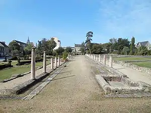 Le forum gallo-romains dans l'actuel quartier de Monterfil.