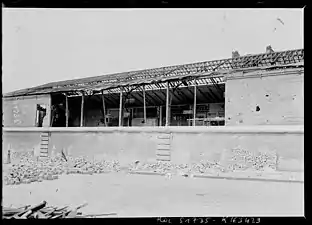 La station de métro, sur le boulevard Auguste-Blanqui, après le bombardement du 2 juin 1918.