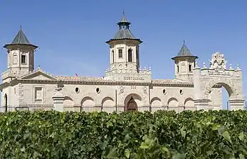 Le château vu des vignes.