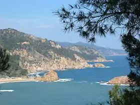 Vue de la Costa Brava entre Sant Feliu de Guíxols et Tossa de Mar.