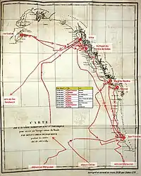 Détail du voyage sur la côte Nord-Ouest d'Amérique.